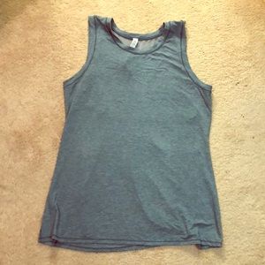 Blue Lululemon open back tank top